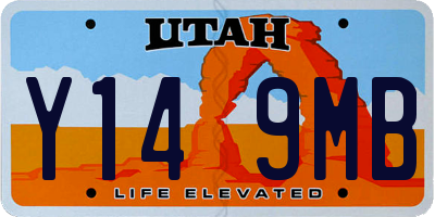 UT license plate Y149MB
