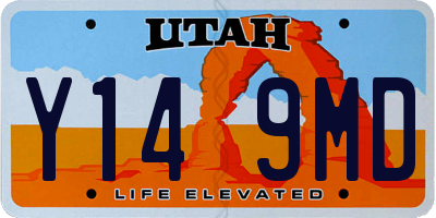 UT license plate Y149MD