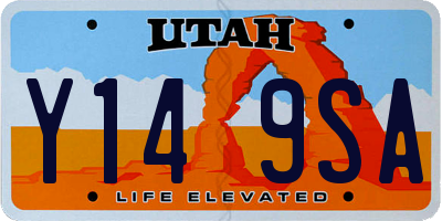 UT license plate Y149SA