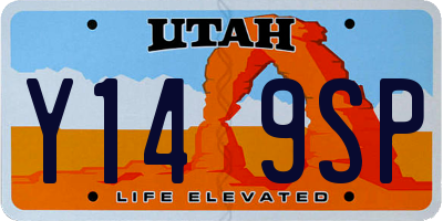 UT license plate Y149SP
