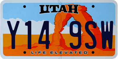 UT license plate Y149SW