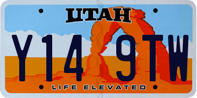 UT license plate Y149TW