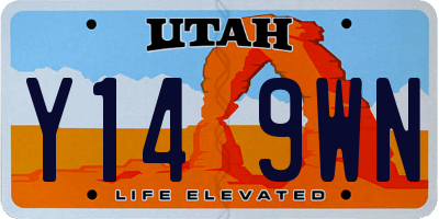 UT license plate Y149WN