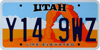 UT license plate Y149WZ