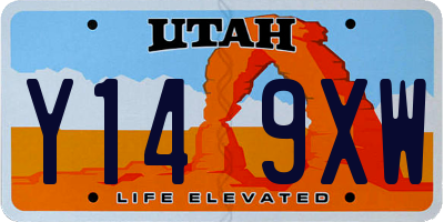 UT license plate Y149XW