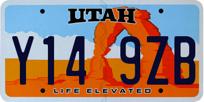 UT license plate Y149ZB