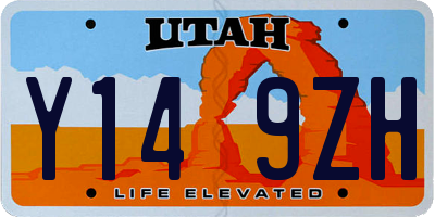 UT license plate Y149ZH