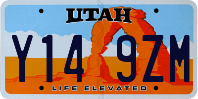 UT license plate Y149ZM