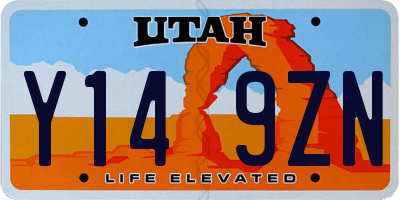 UT license plate Y149ZN