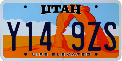 UT license plate Y149ZS