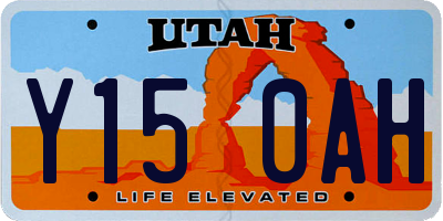 UT license plate Y150AH