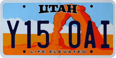 UT license plate Y150AI