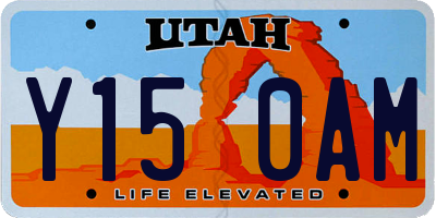 UT license plate Y150AM