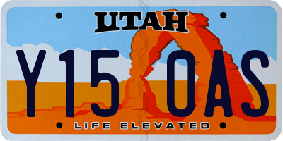 UT license plate Y150AS