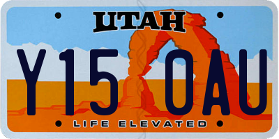 UT license plate Y150AU