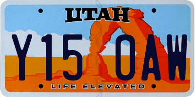 UT license plate Y150AW