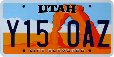 UT license plate Y150AZ