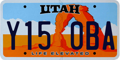 UT license plate Y150BA