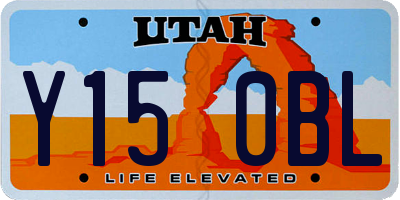 UT license plate Y150BL