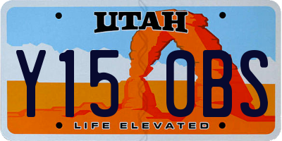 UT license plate Y150BS