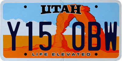UT license plate Y150BW