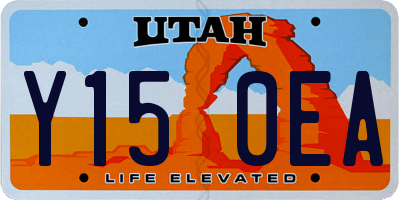 UT license plate Y150EA