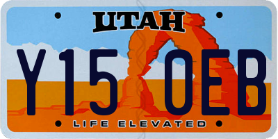 UT license plate Y150EB