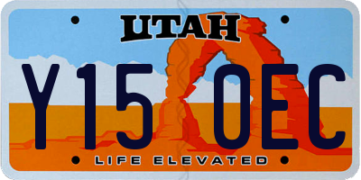 UT license plate Y150EC