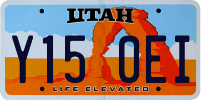 UT license plate Y150EI