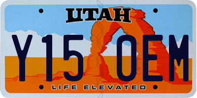 UT license plate Y150EM