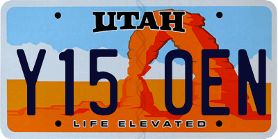 UT license plate Y150EN