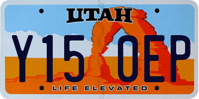 UT license plate Y150EP