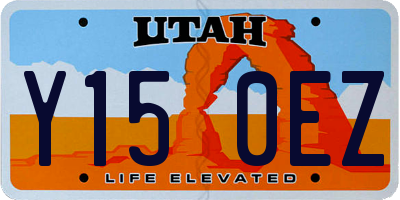 UT license plate Y150EZ