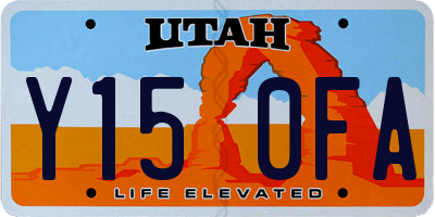 UT license plate Y150FA