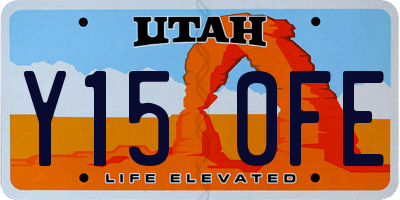 UT license plate Y150FE