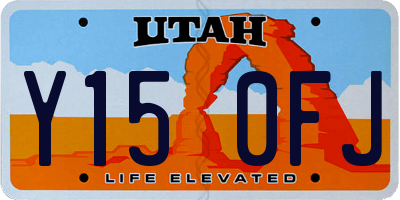 UT license plate Y150FJ