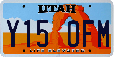 UT license plate Y150FM