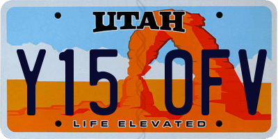 UT license plate Y150FV