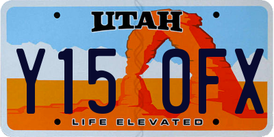 UT license plate Y150FX