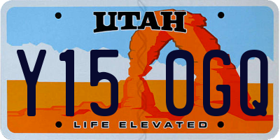UT license plate Y150GQ