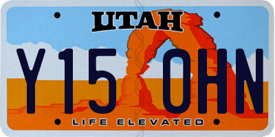 UT license plate Y150HN