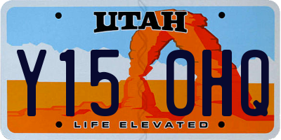 UT license plate Y150HQ
