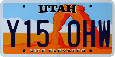 UT license plate Y150HW