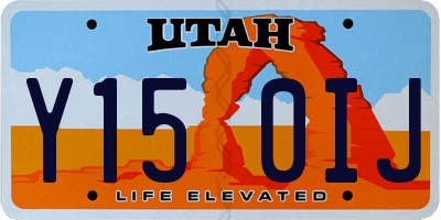 UT license plate Y150IJ
