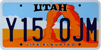 UT license plate Y150JM