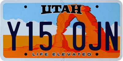 UT license plate Y150JN
