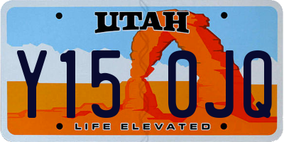 UT license plate Y150JQ
