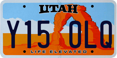 UT license plate Y150LQ