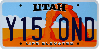 UT license plate Y150ND