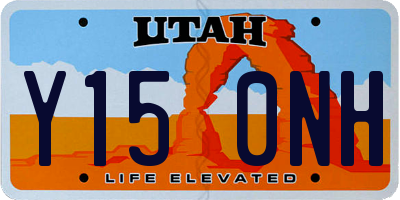 UT license plate Y150NH